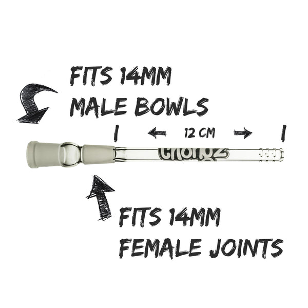 Chongz - Glass Diffusor 14mm Stem To 14mm Cone - 12cm