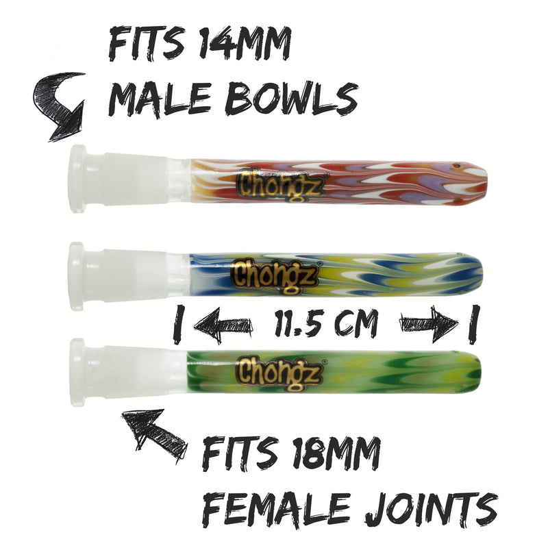 Chongz - Glass Art Stem - 19mm Stem To 14mm Bowl
