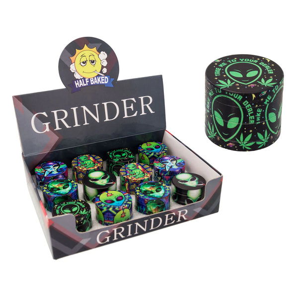 Half Baked - 40mm Grinder 4 Part - Metal Alien