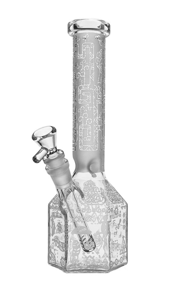 Glass 28.5cm - Hexagonal Aztec Bong
