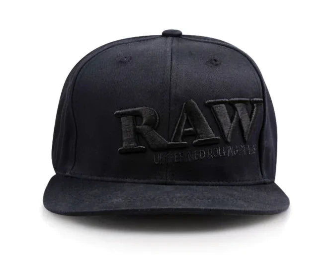 RAW Black On Black FlatCap With Pokie