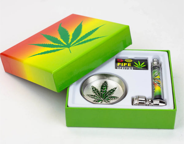 Metal Pipe & Grinder Gift Set