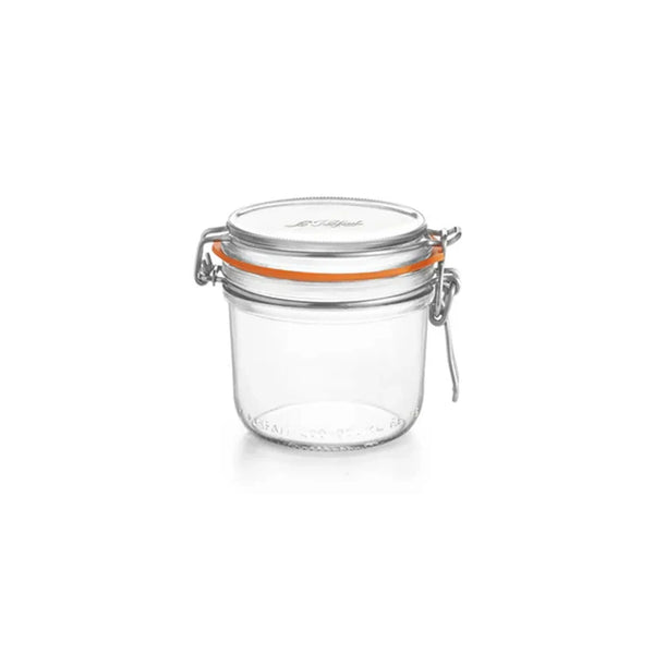 Glass Jar With Rubber Sealed Glass Lid - 75mm Tall x 55mm Wide