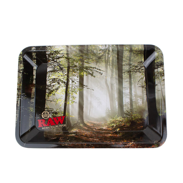 Raw Metal Rolling Tray Forest XL